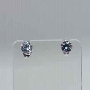 14kt White Gold CZ 3mm Stud Earrings | NWT